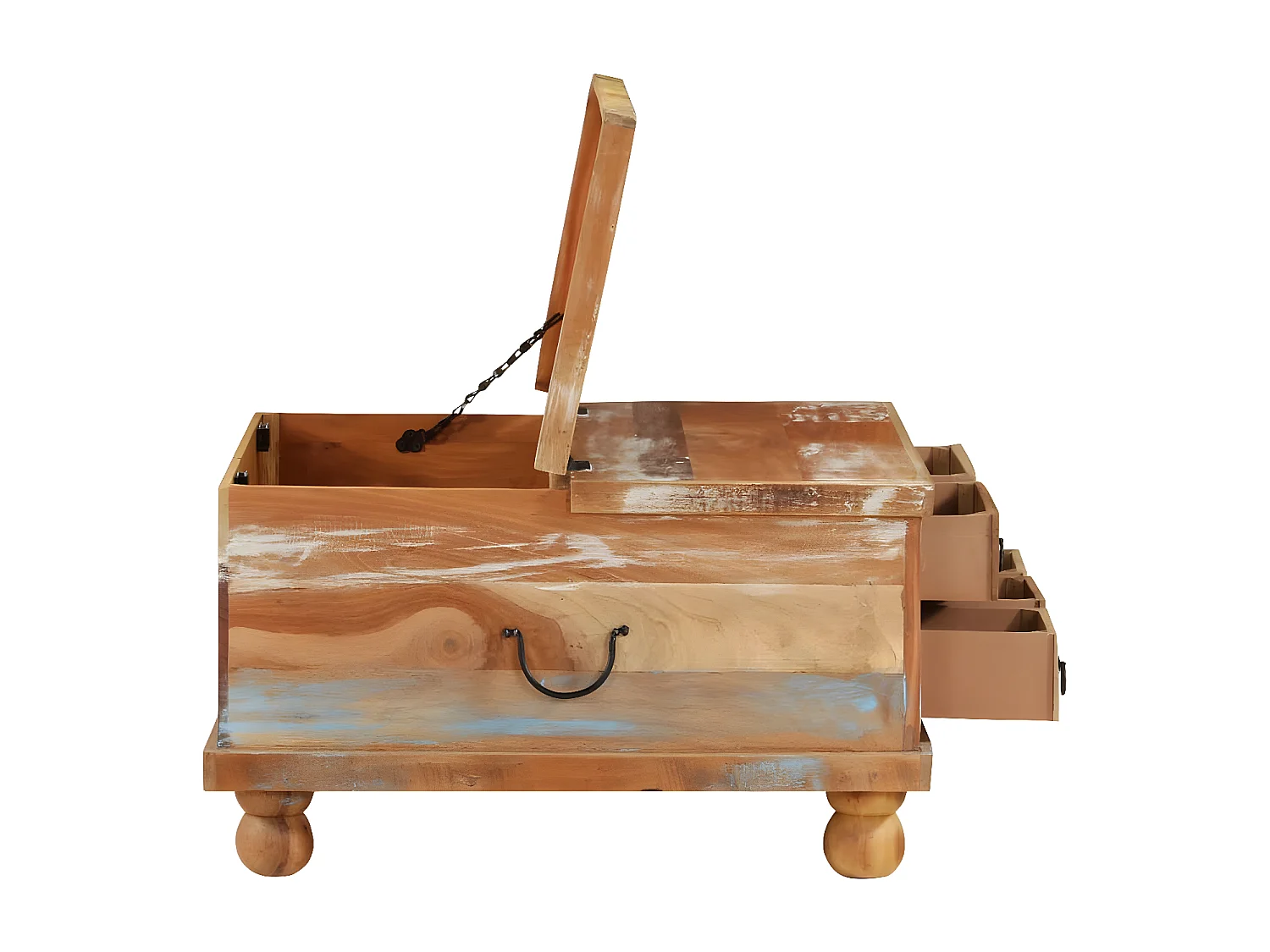 Salontafel Teruggewonnen hout 70 x 70 x 38 cm