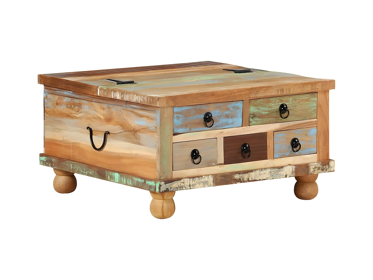 Table basse Bois de récupération 70 x 70 x 38 cm