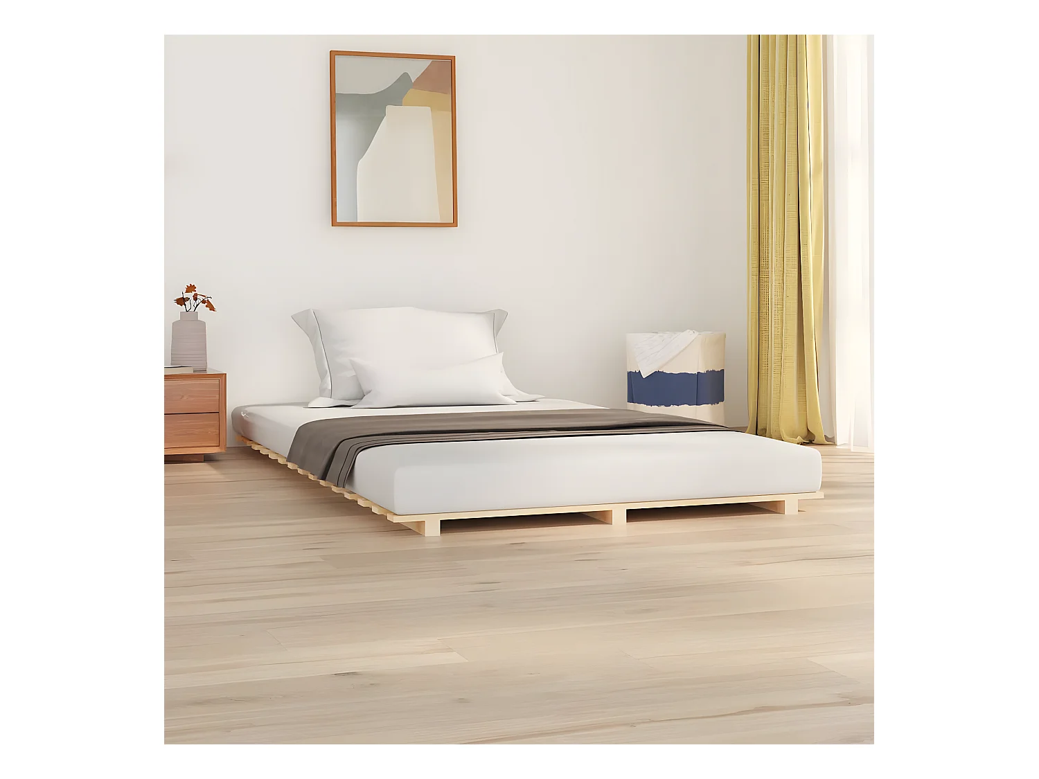 Cadre de lit 140x200 cm Bois de pin massif