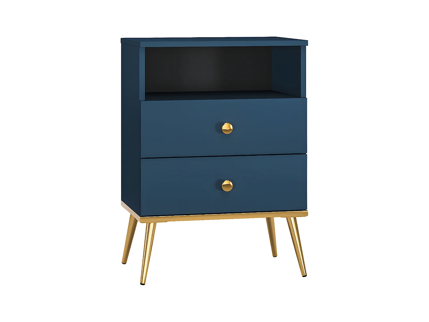 Chevet 2 tiroirs Thalia Bleu