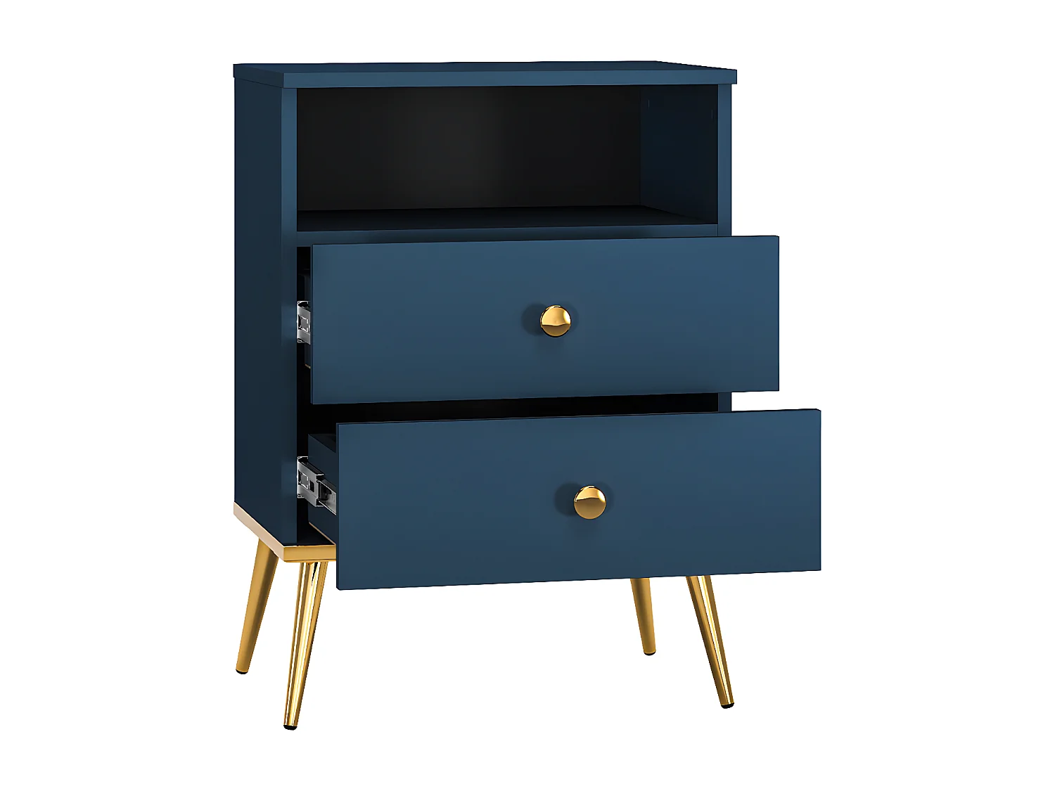 Chevet 2 tiroirs Thalia Bleu