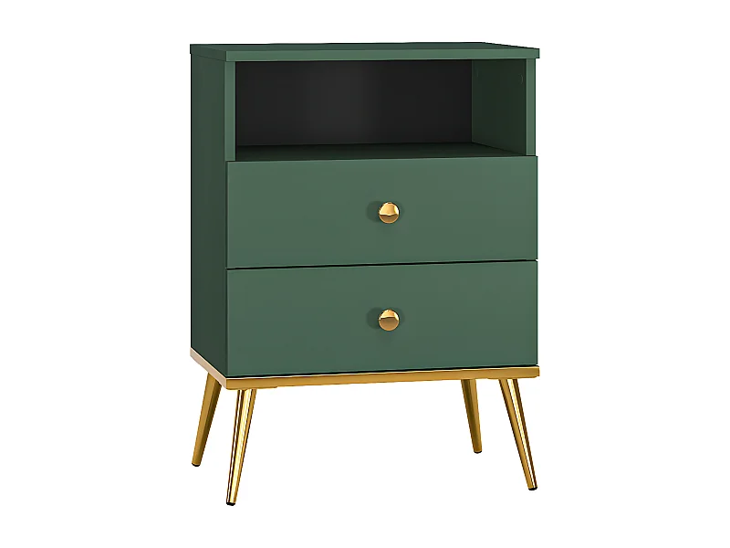 Chevet 2 tiroirs Thalia Vert