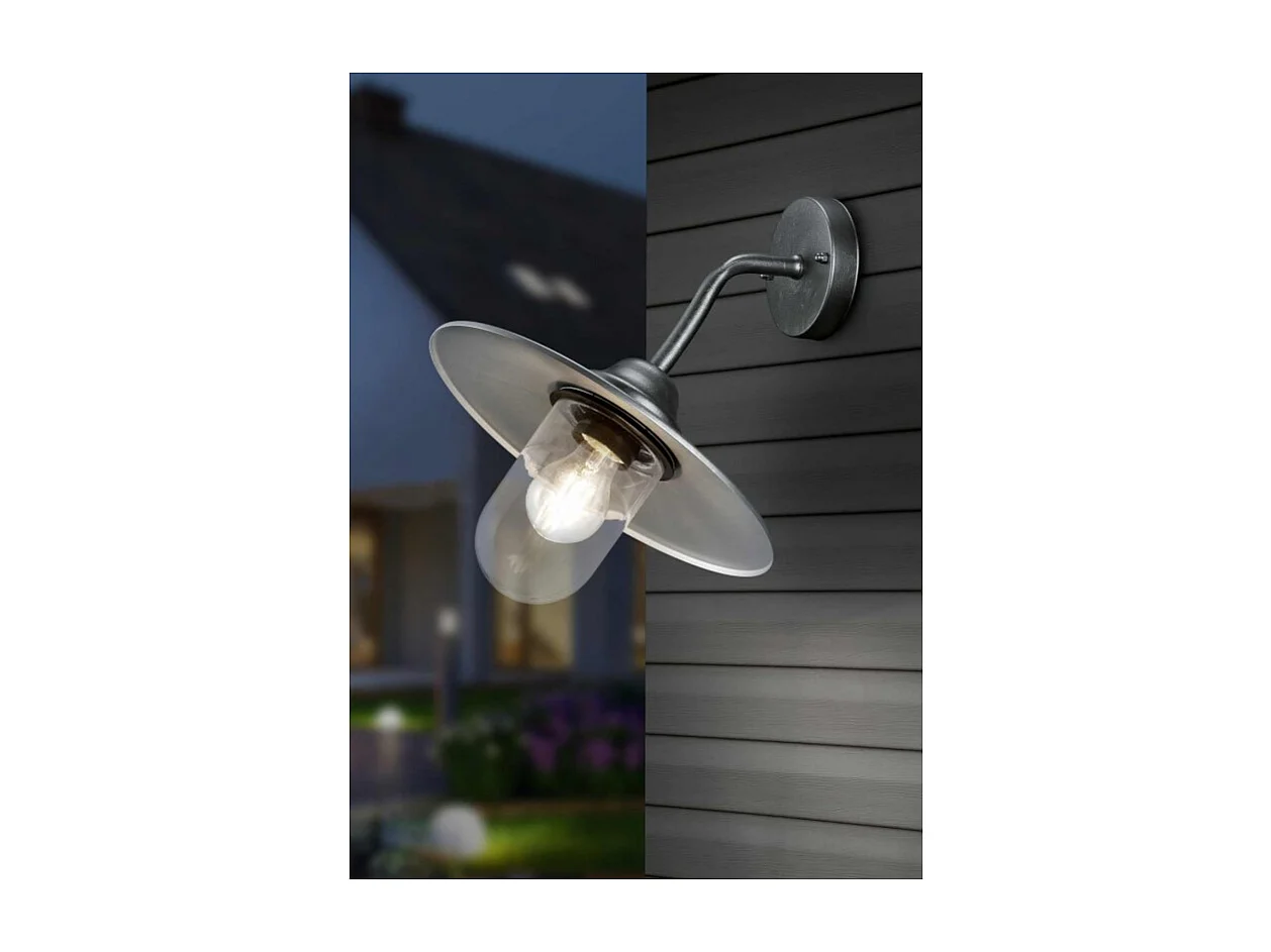 Applique da esterno, alluminio, antracite, 32x30x31,5 cm, Brenta