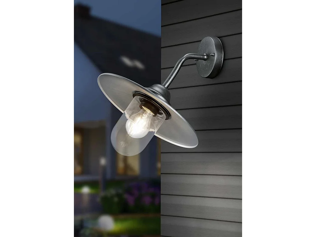 Applique da esterno, alluminio, antracite, 32x30x31,5 cm, Brenta