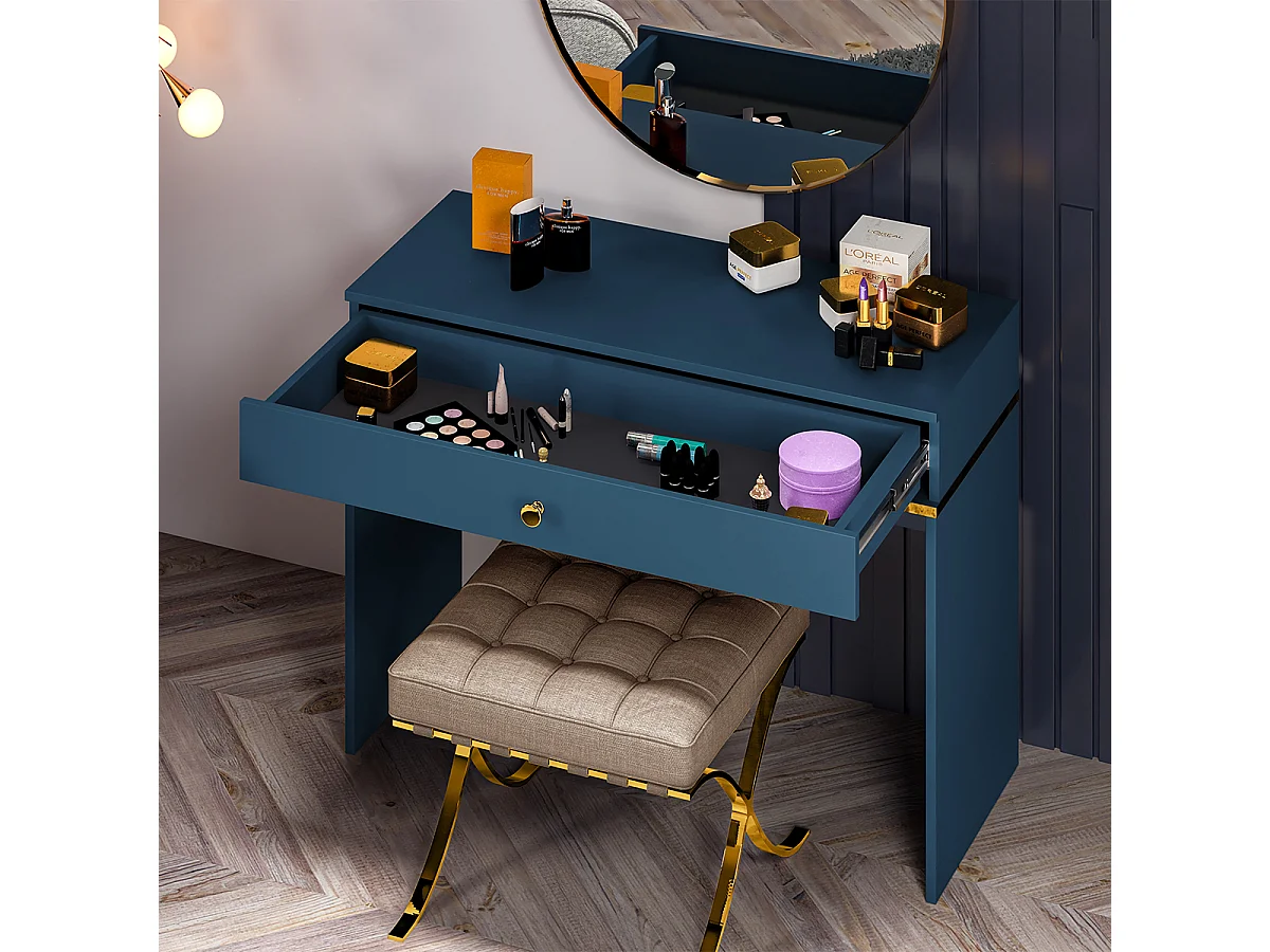 Thalia Blauw 1-lade Console Kaptafel