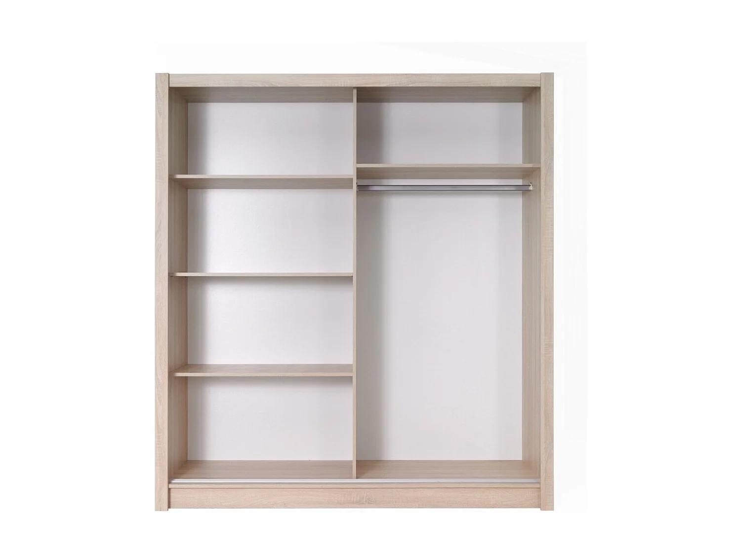 Armario, guardarropa con 2 puertas correderas con espejo - roble sonoma - Colección ARSALA