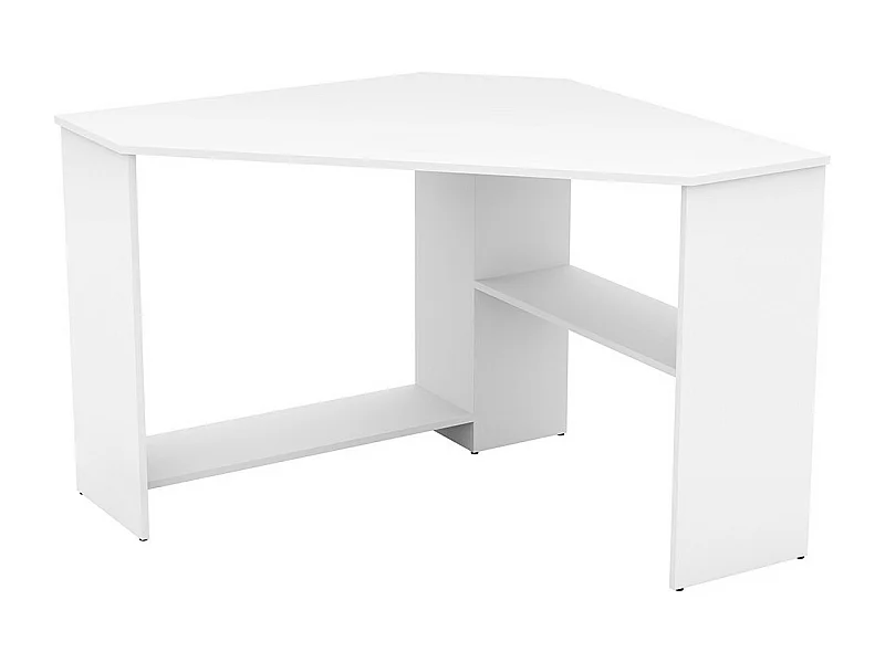 Bureau d'angle KARO coloris blanc, 80 x 73 x 80 cm