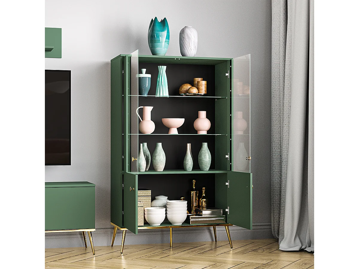 Vaisselier 4 portes Thalia Vert