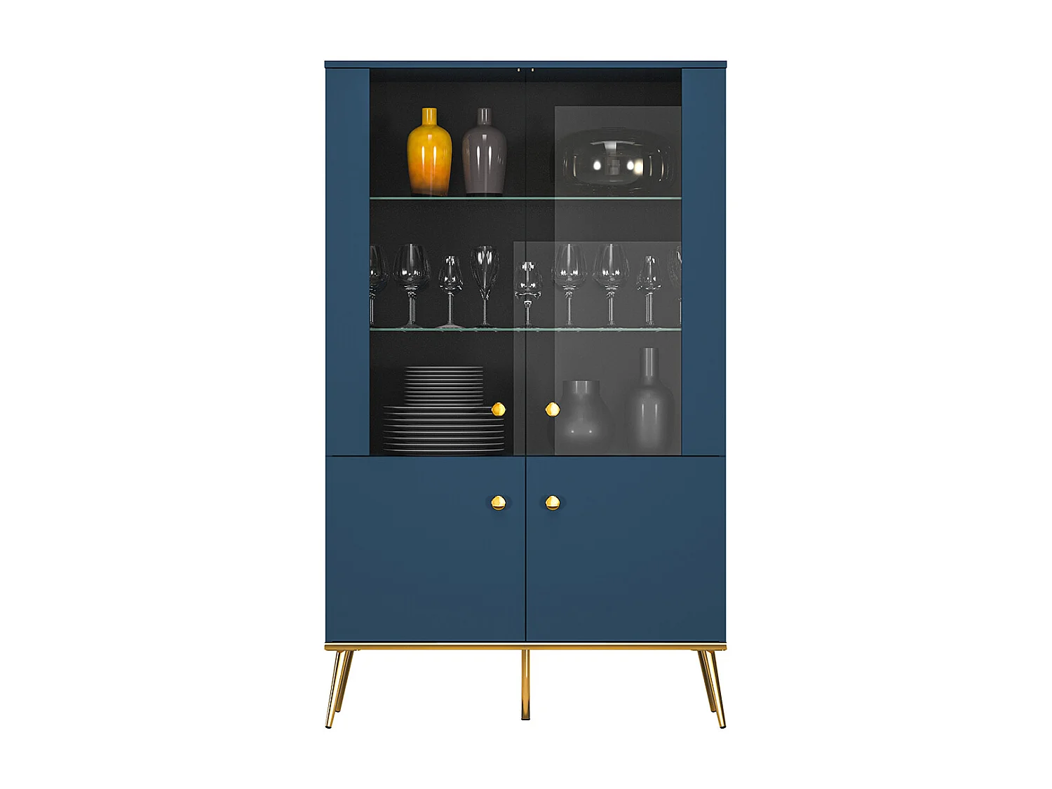 Credenza 4 ante Thalia blu 152cm