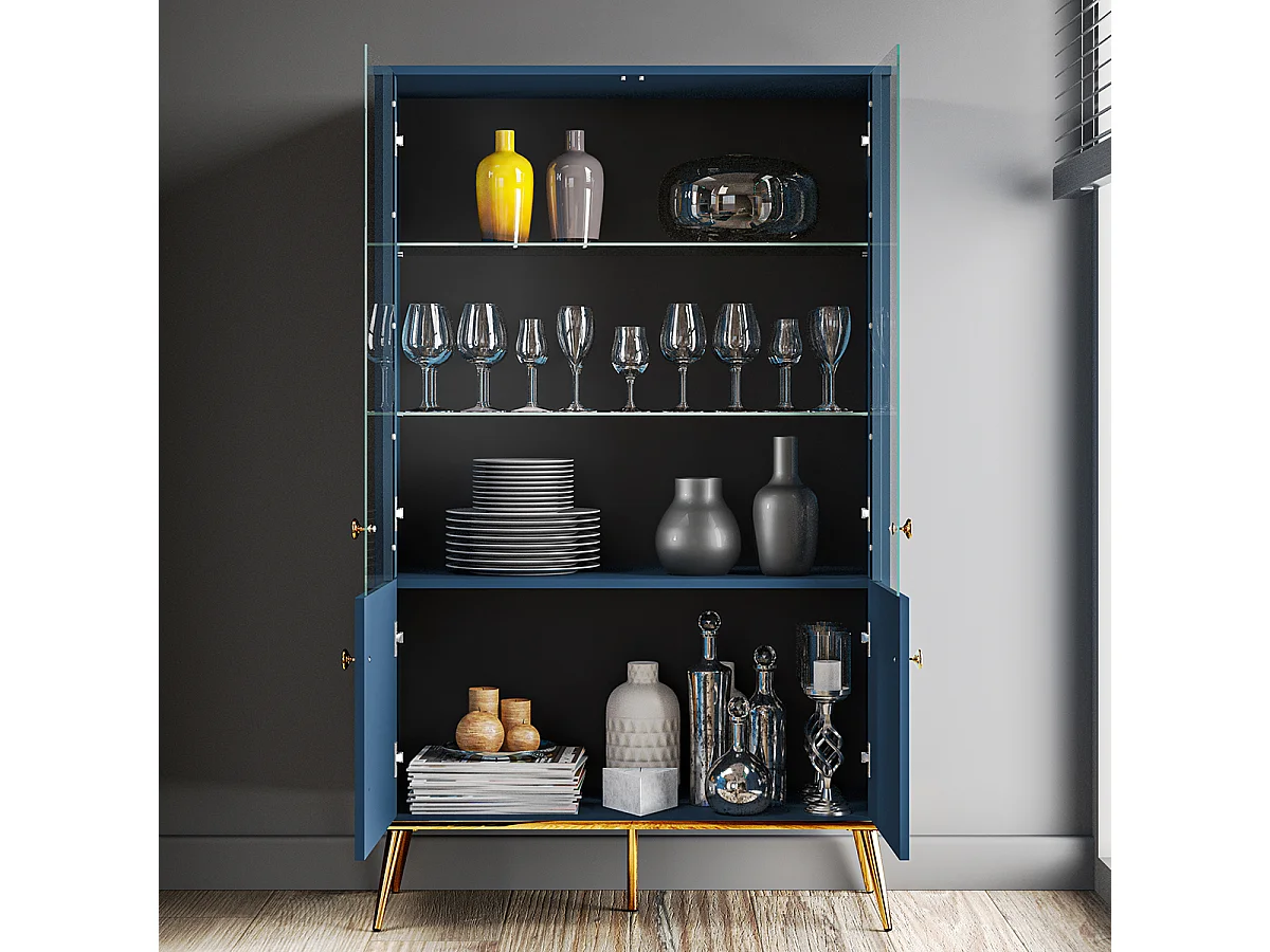 Vaisselier 4 portes Thalia Bleu