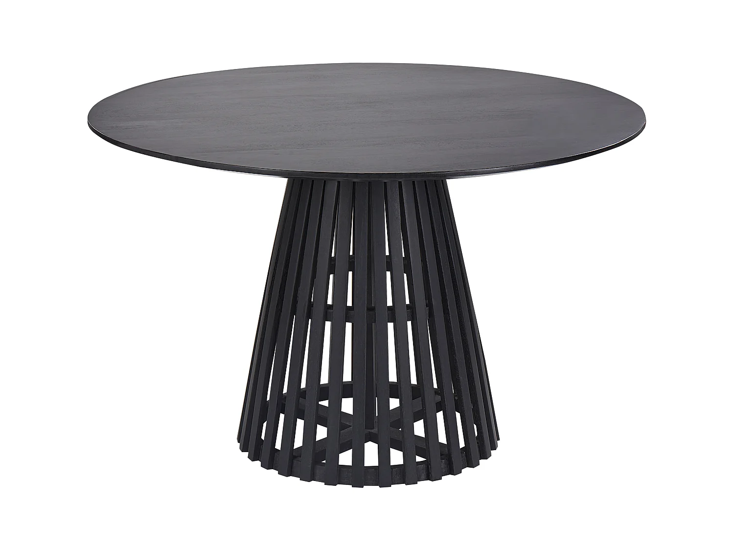 Table de repas MESILLA Noir 120 cm 120 cm Acacia