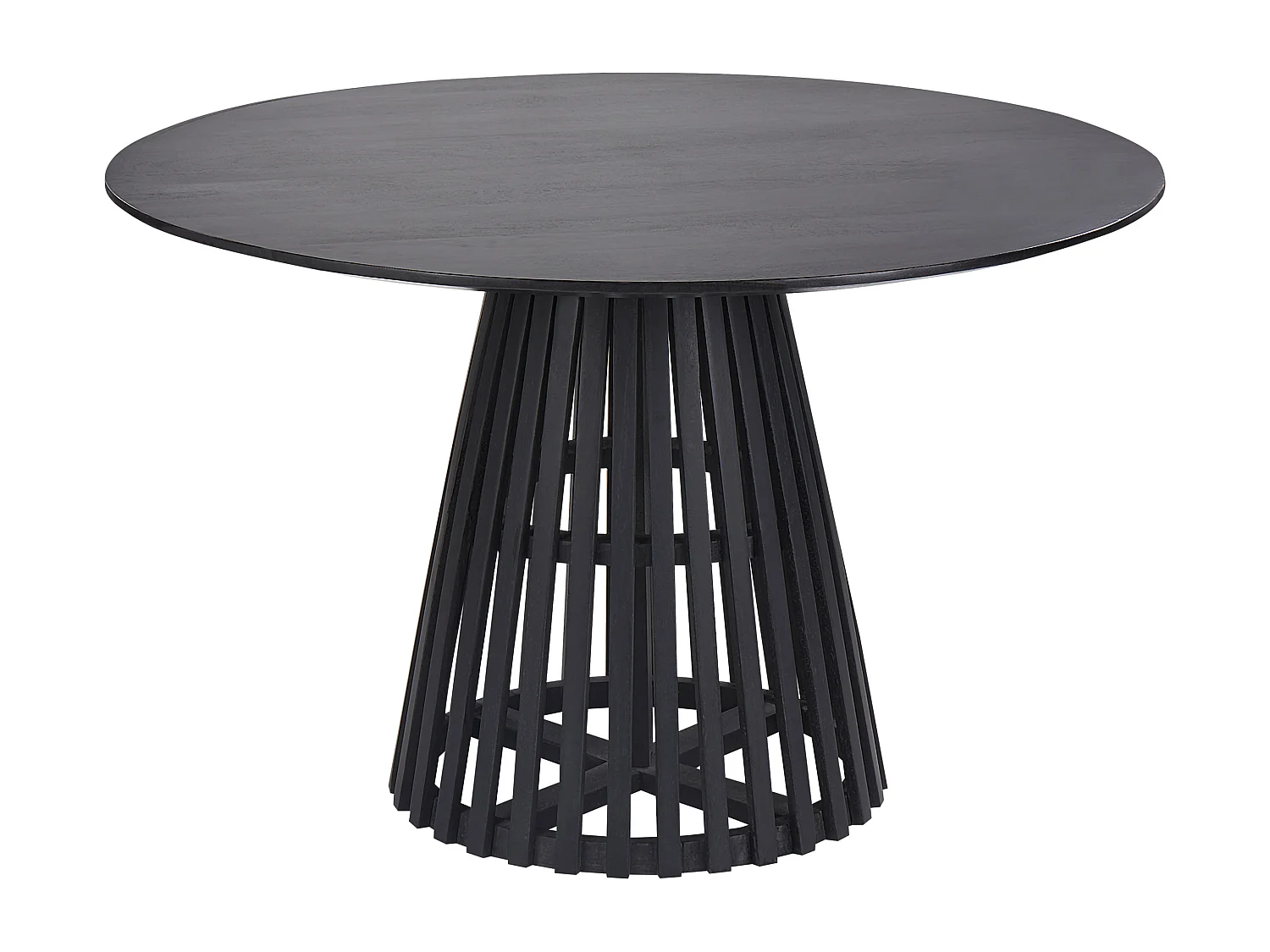 Table de repas MESILLA Noir 120 cm 120 cm Acacia