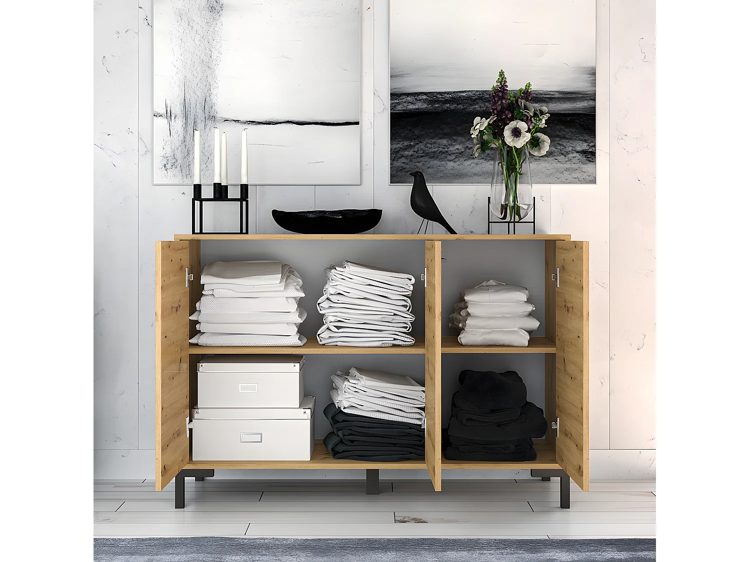 Buffet 3 portes Liora Bois