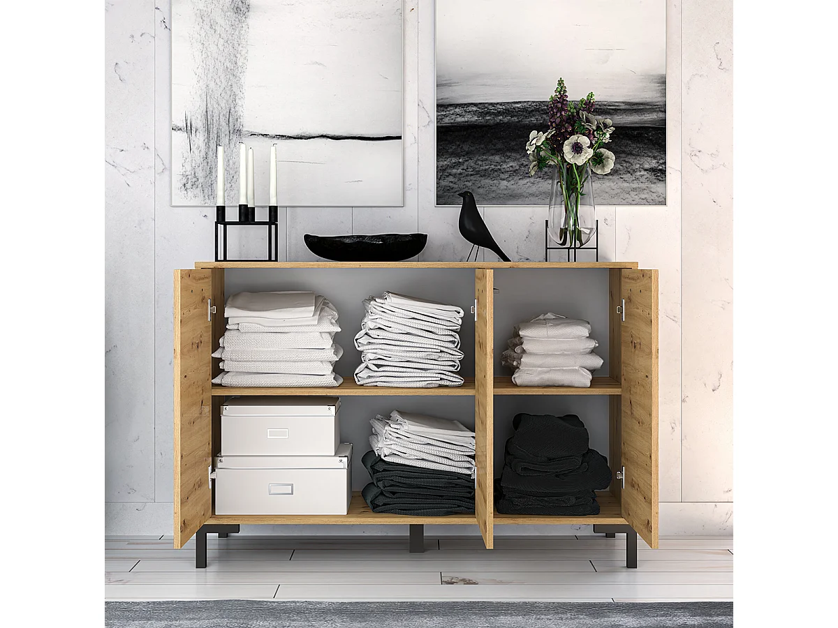 Buffet 3 ante Liora marrone 83cm