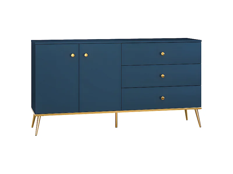 Buffet 2 ante 3 cassetti Thalia blu 85cm