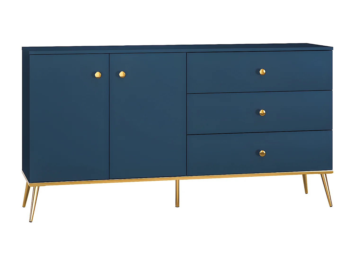 Buffet 2 ante 3 cassetti Thalia blu 85cm