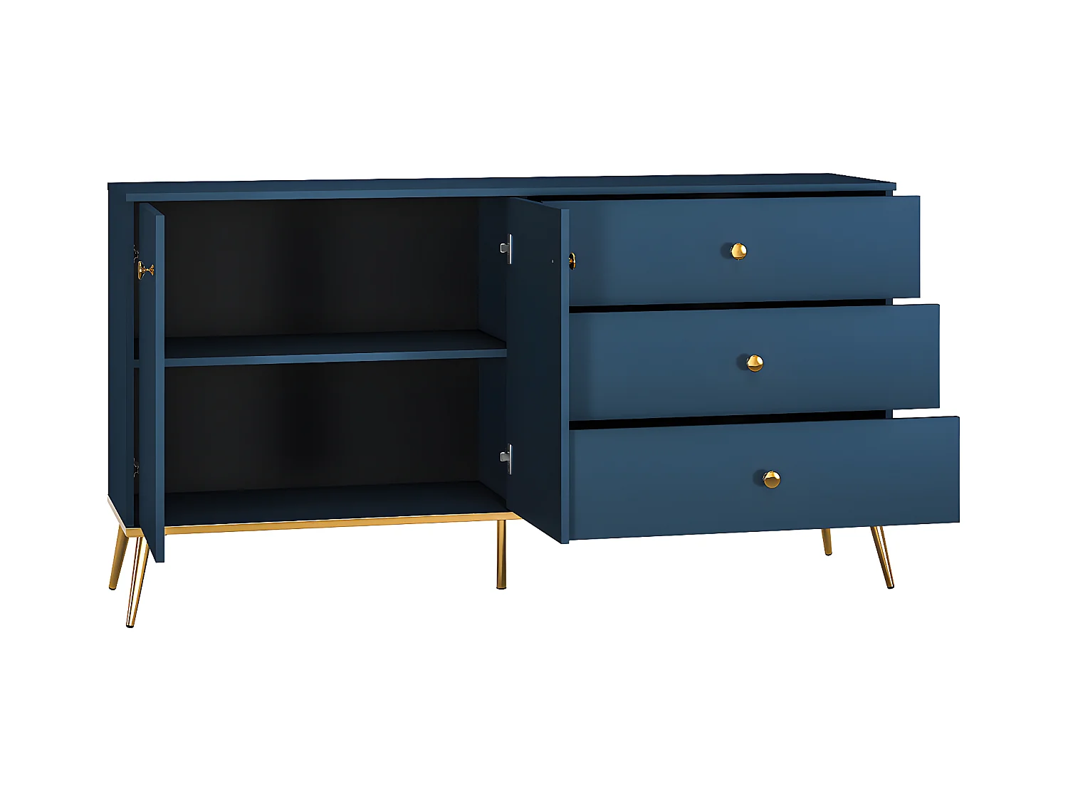 Bufé 2 puertas 3 cajones Thalia Azul