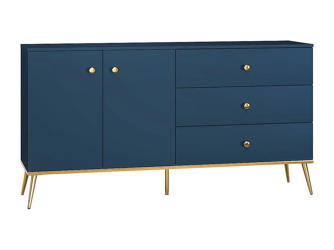 Thalia Blauw 2-deurs 3-lade dressoir