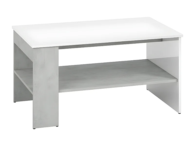 Mesa de centro Orion Blanca y Efecto concreto