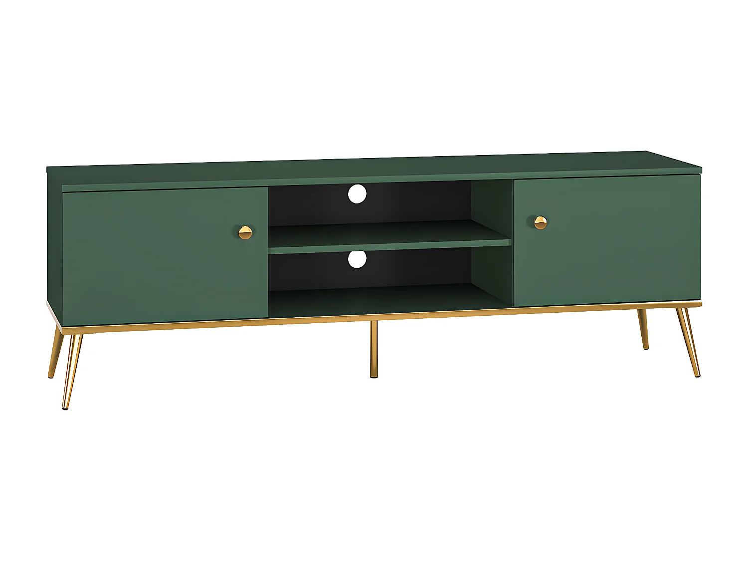 2-deurs TV-meubel 160 cm Thalia Groen