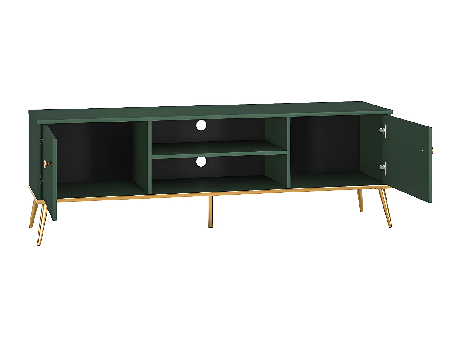 2-deurs TV-meubel 160 cm Thalia Groen