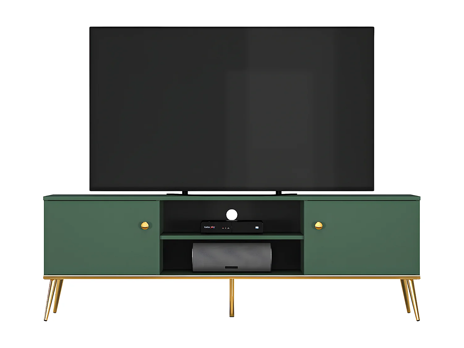 2-deurs TV-meubel 160 cm Thalia Groen