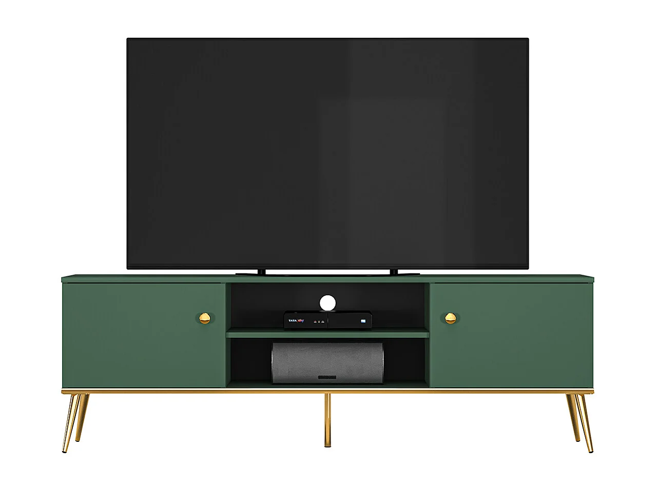 2-deurs TV-meubel 160 cm Thalia Groen