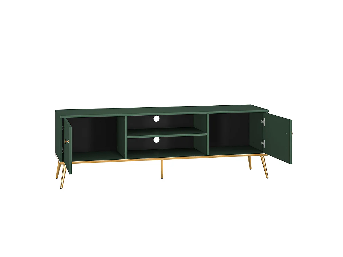 Meuble TV 2 portes 160 cm Thalia Vert