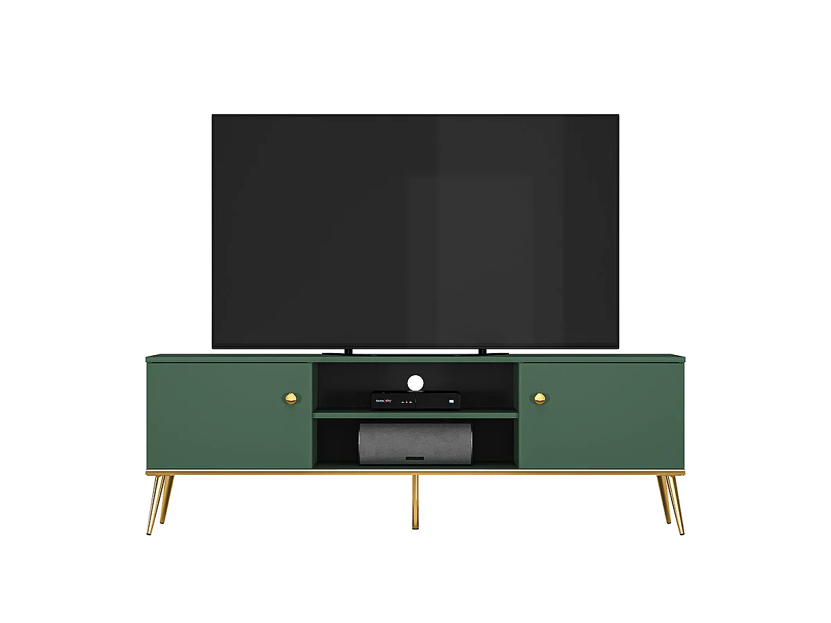 Meuble TV 2 portes 160 cm Thalia Vert