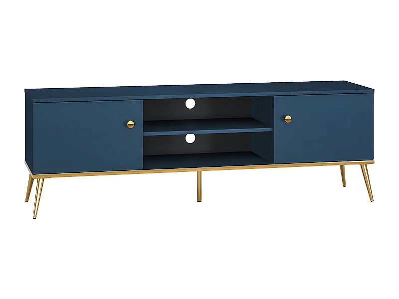 Meuble TV 2 portes 160 cm Thalia Bleu