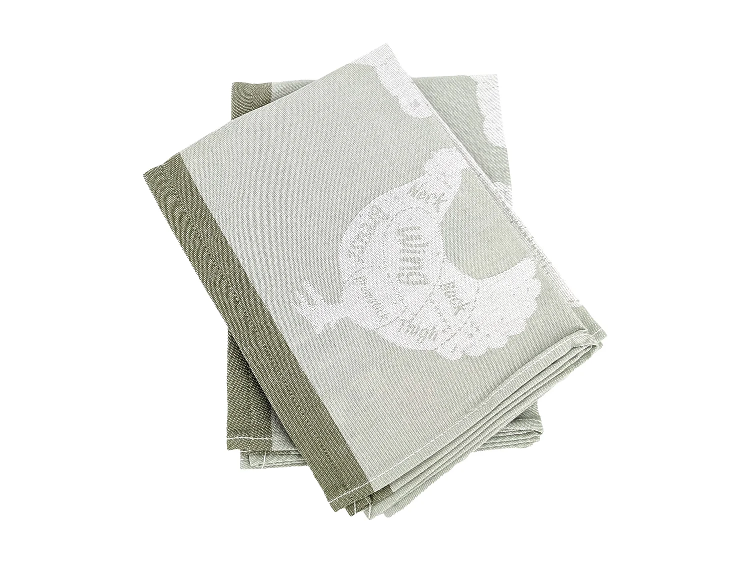 Lot de 2 torchons de cuisine pur coton 50x70 cm GRILLUXE vert