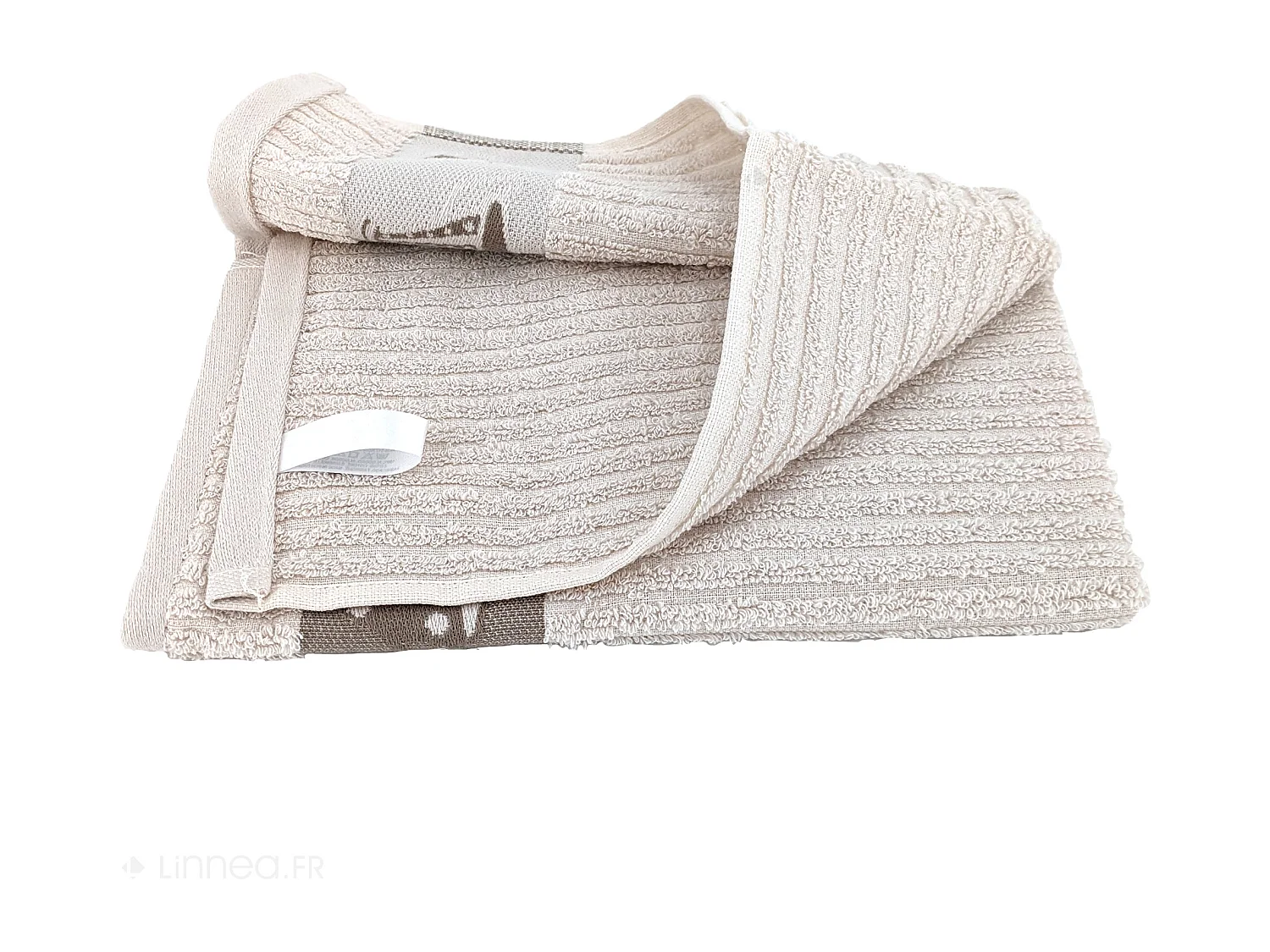 Lot de 2 torchons de cuisine pur coton 50x50 cm DELICARA beige