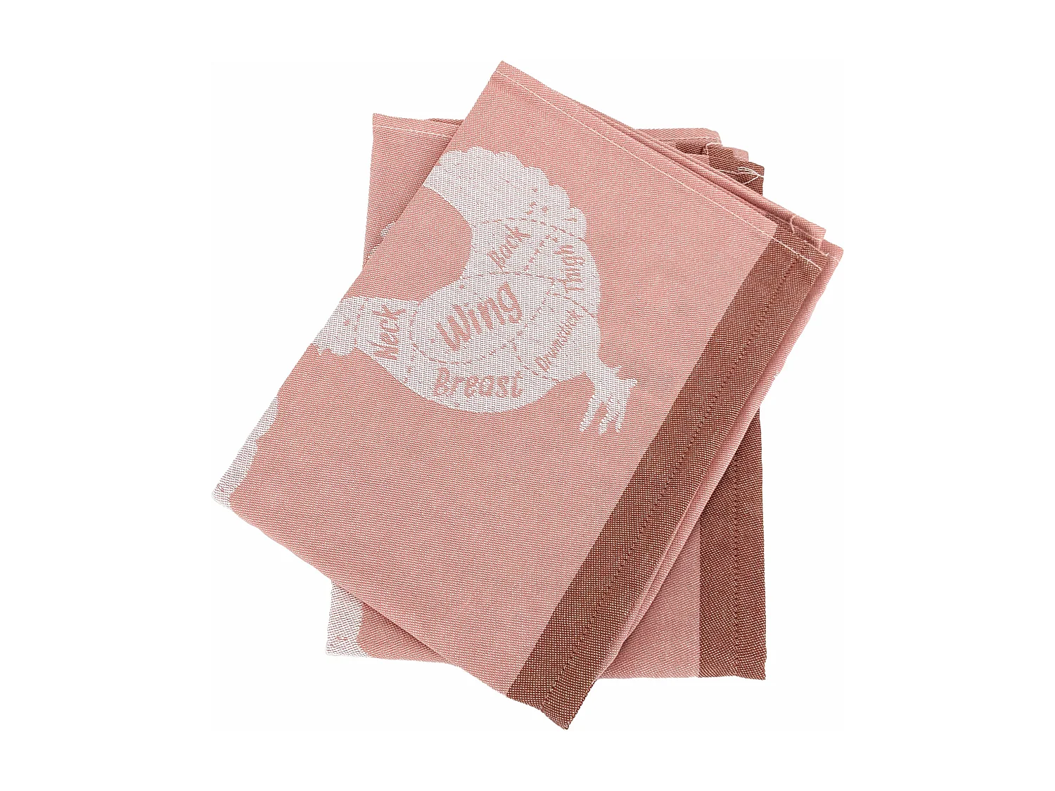 Lot de 2 torchons de cuisine pur coton 50x70 cm GRILLUXE rose