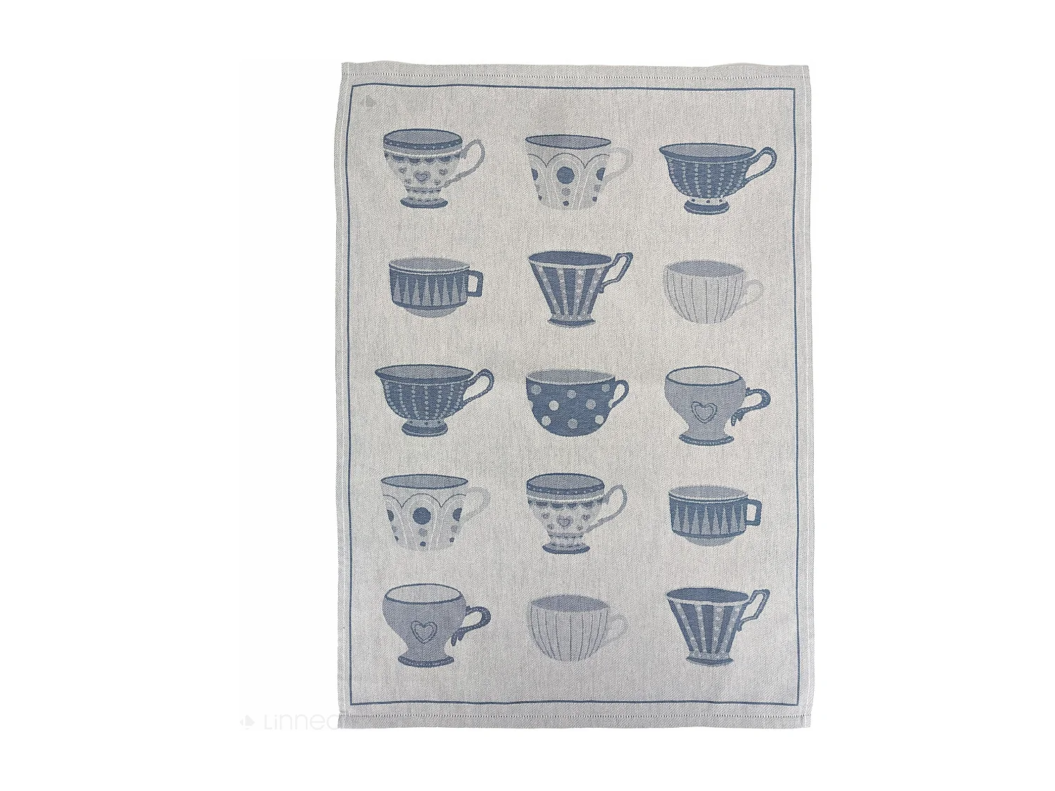 Lot de 2 torchons de cuisine pur coton 50x70 cm DELICARA bleu