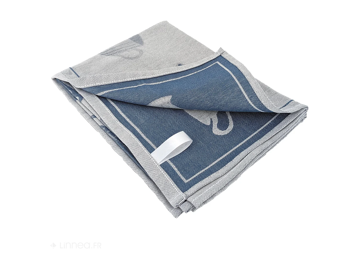 Lot de 2 torchons de cuisine pur coton 50x70 cm DELICARA bleu