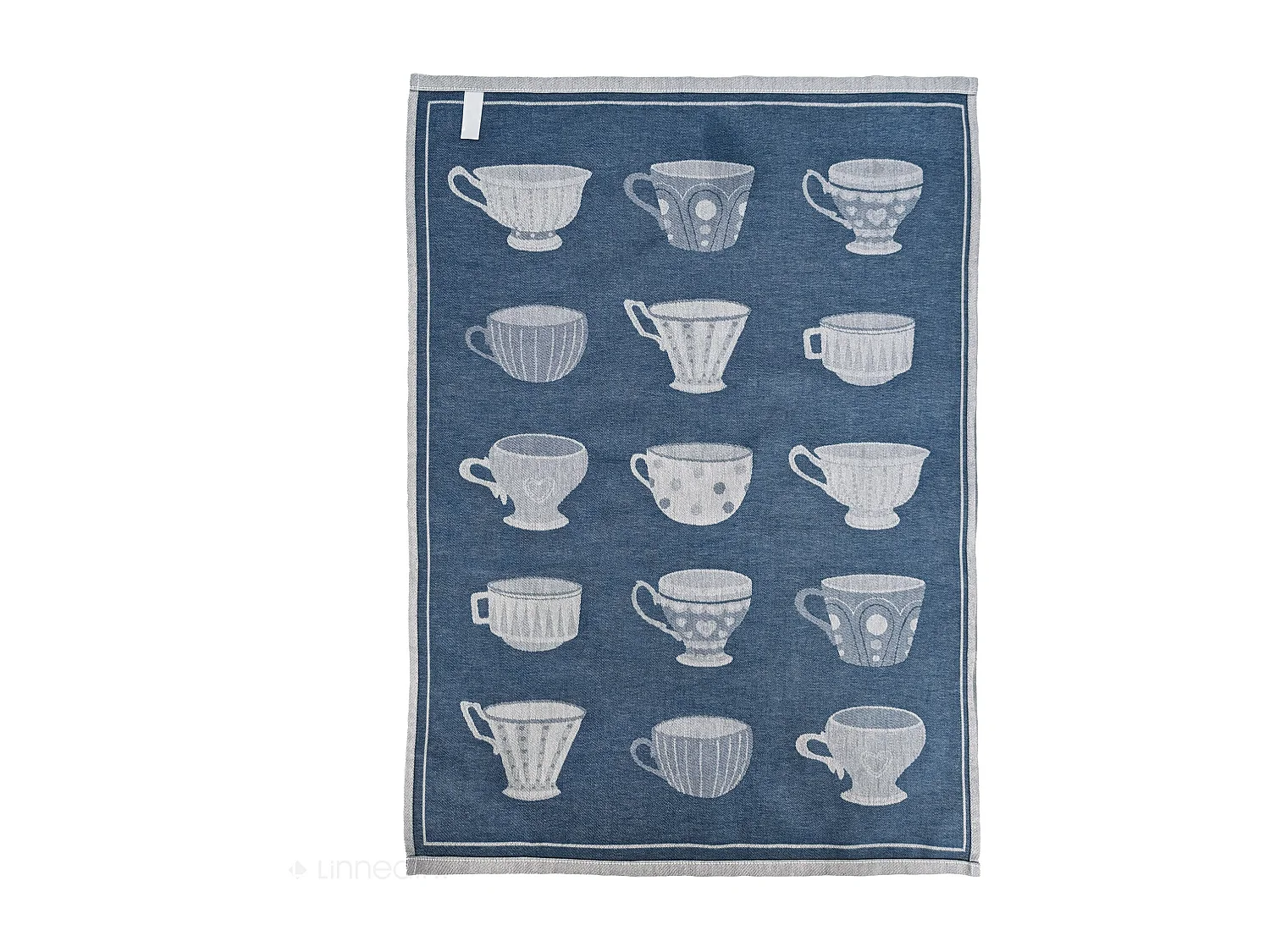 Lot de 2 torchons de cuisine pur coton 50x70 cm DELICARA bleu