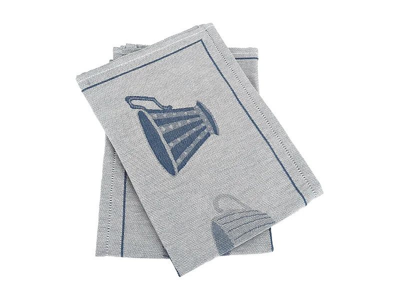 Lot de 2 torchons de cuisine pur coton 50x70 cm DELICARA bleu