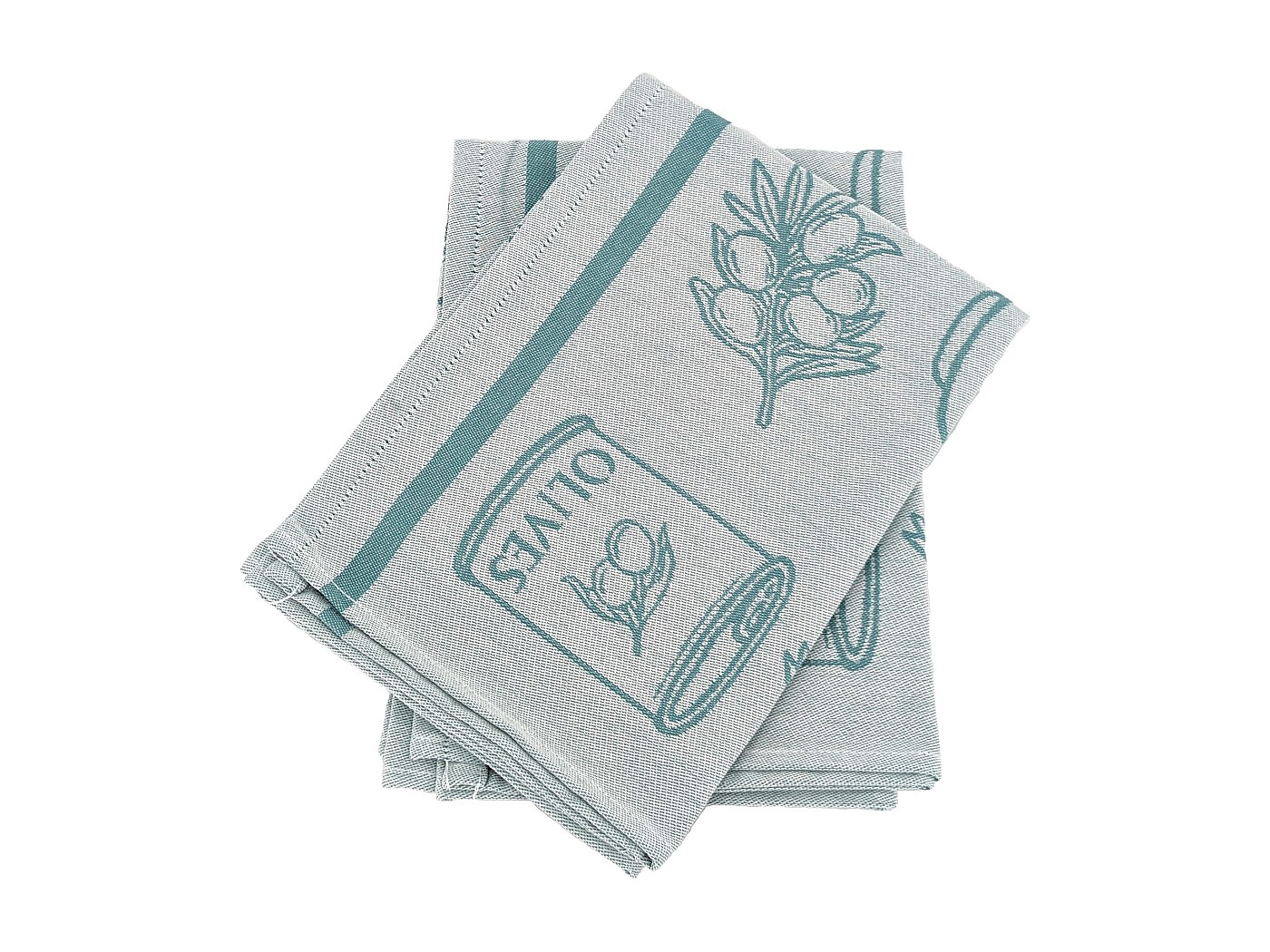 Lot De 3 Torchons De Cuisine 50x70 Cm Coton Fil Teint Avec Points Bourdon Hoshi Orange Pêche