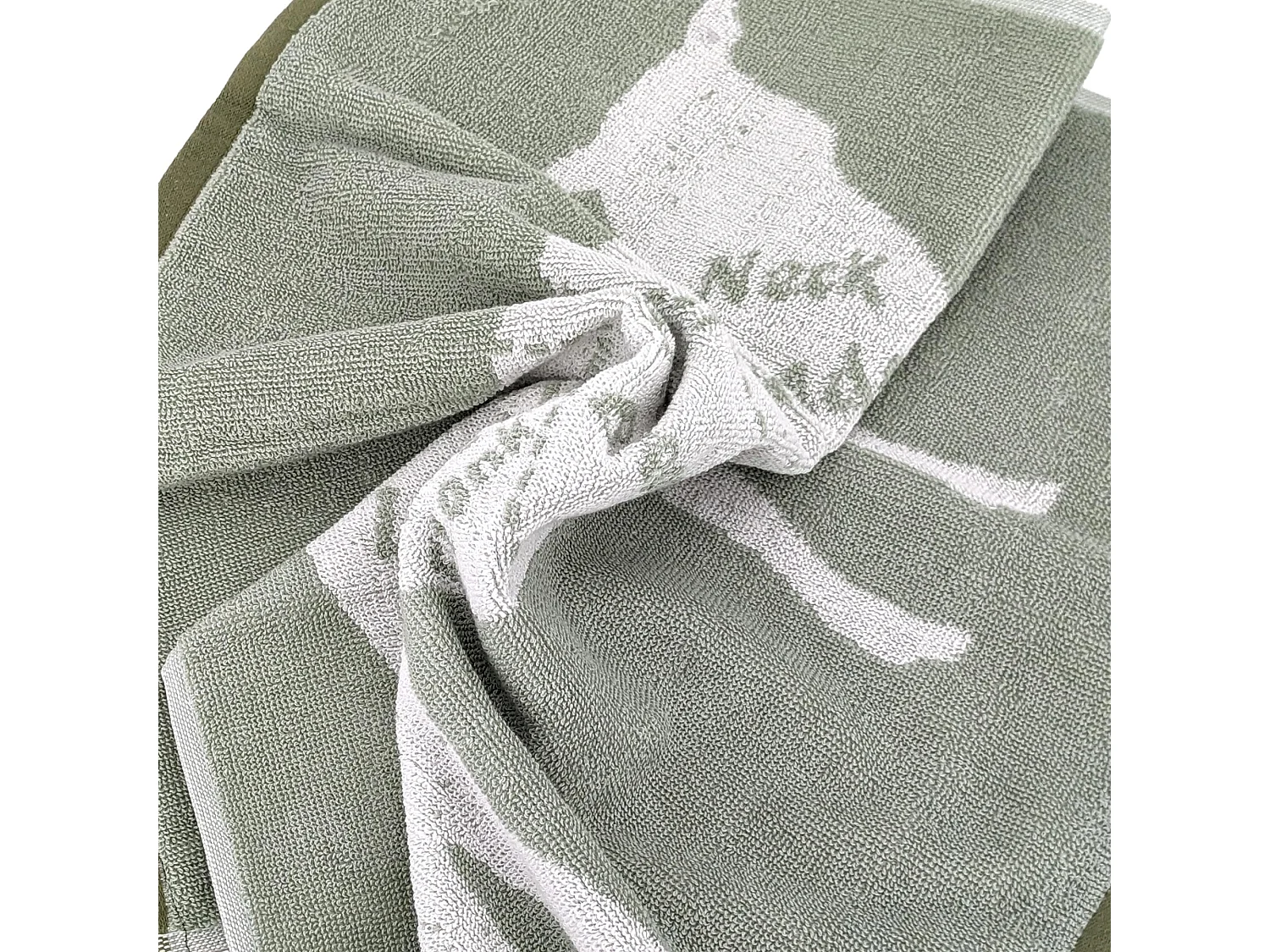 Lot de 2 torchons de cuisine pur coton 50x50 cm GRILLUXE vert