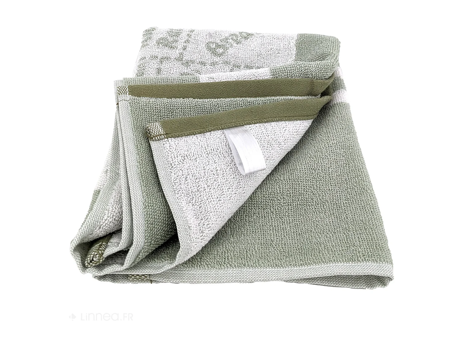 Lot de 2 torchons de cuisine pur coton 50x50 cm GRILLUXE vert