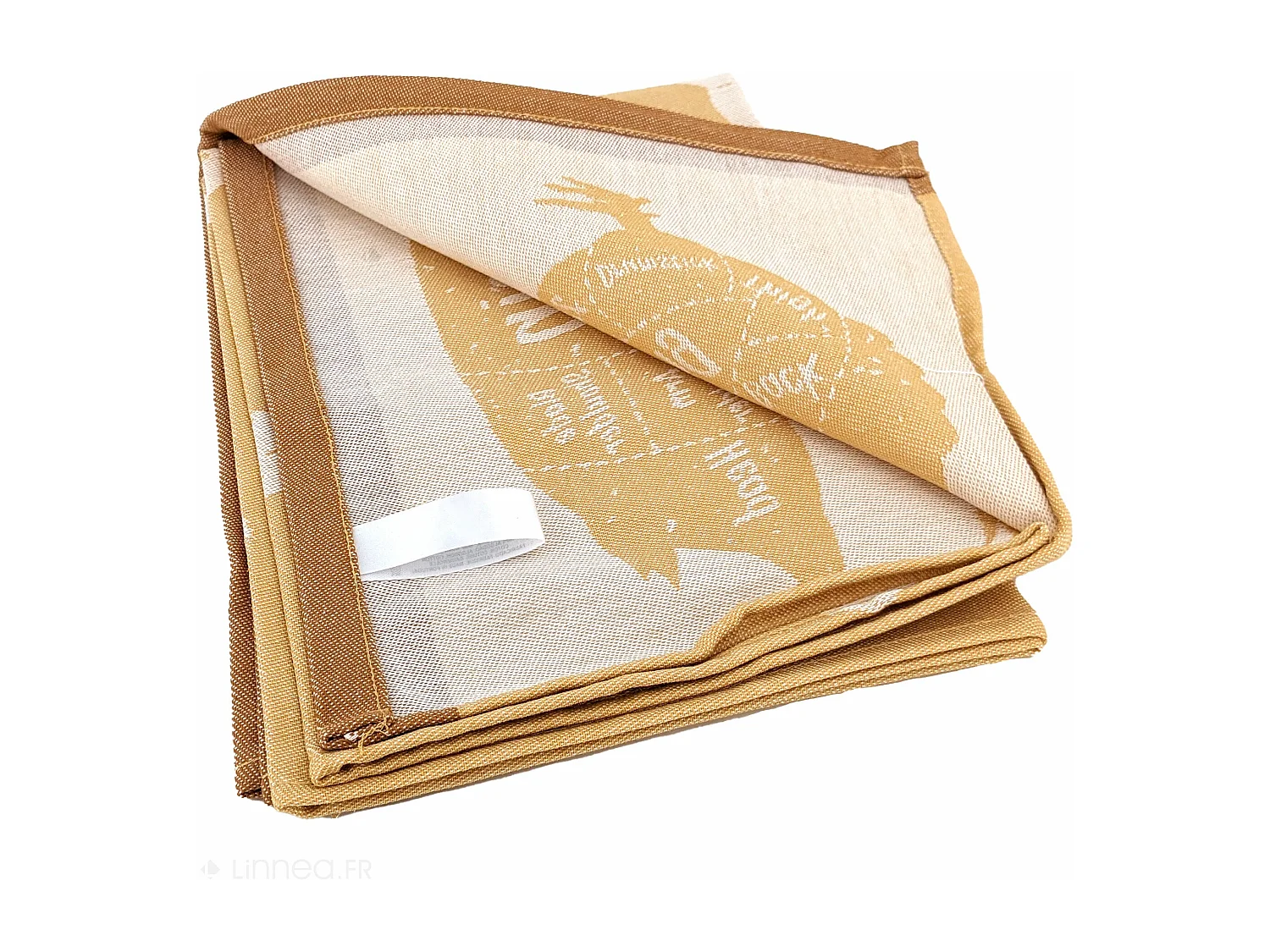 Lot de 2 torchons de cuisine pur coton 50x70 cm GRILLUXE jaune