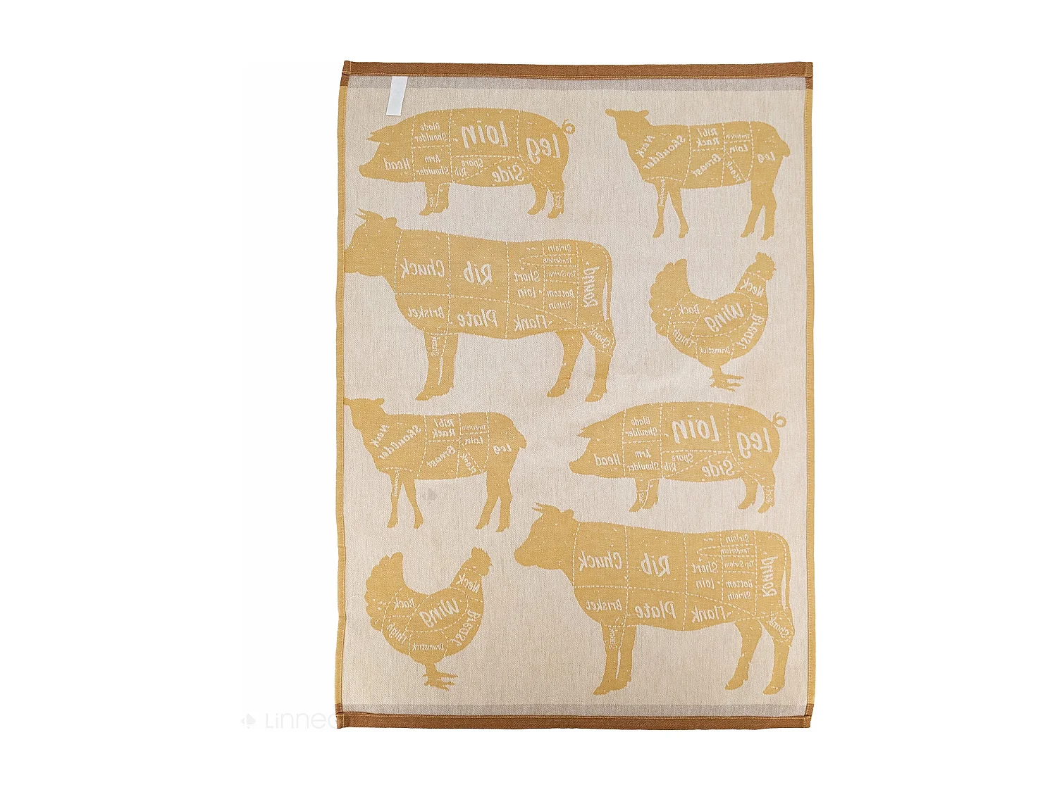 Lot de 2 torchons de cuisine pur coton 50x70 cm GRILLUXE jaune