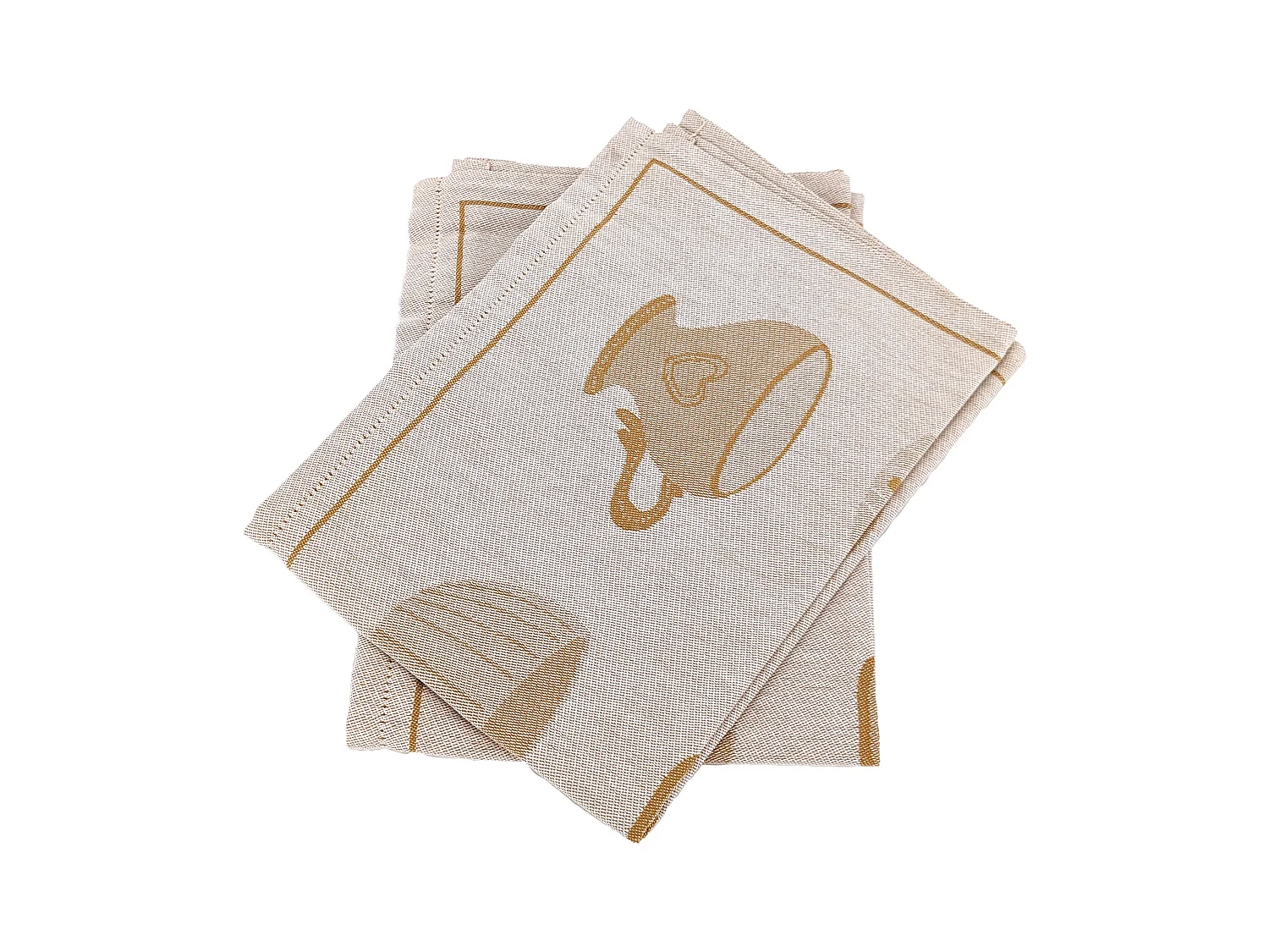Lot de 2 torchons de cuisine pur coton 50x70 cm DELICARA jaune