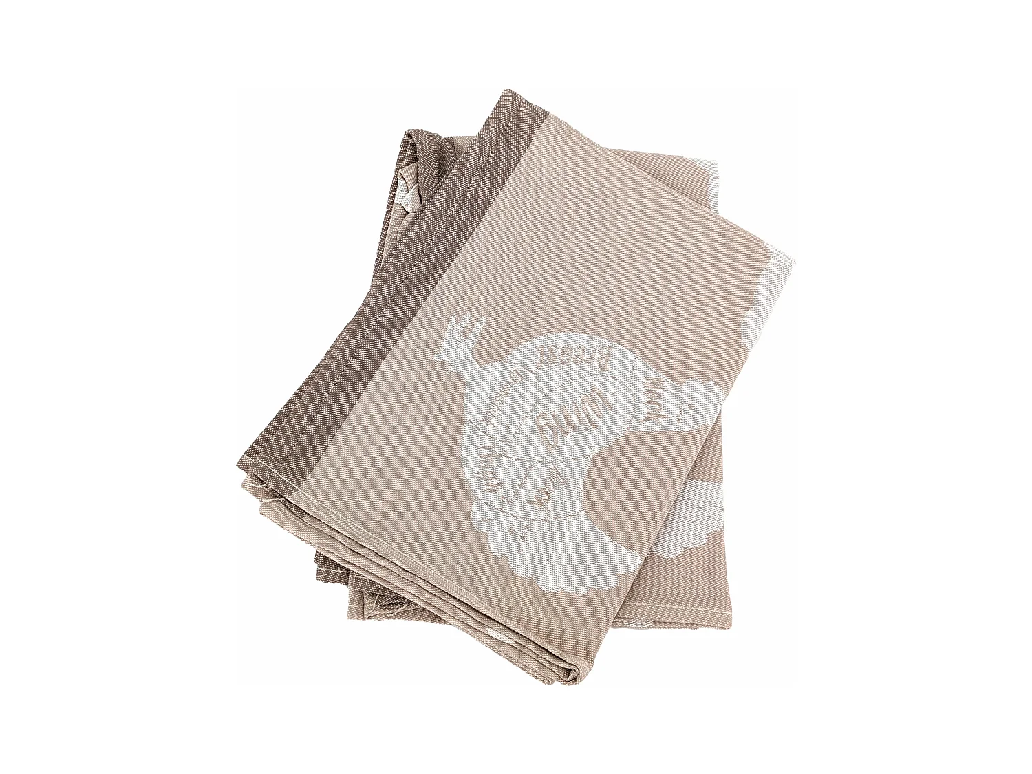 Lot de 2 torchons de cuisine pur coton 50x70 cm GRILLUXE beige
