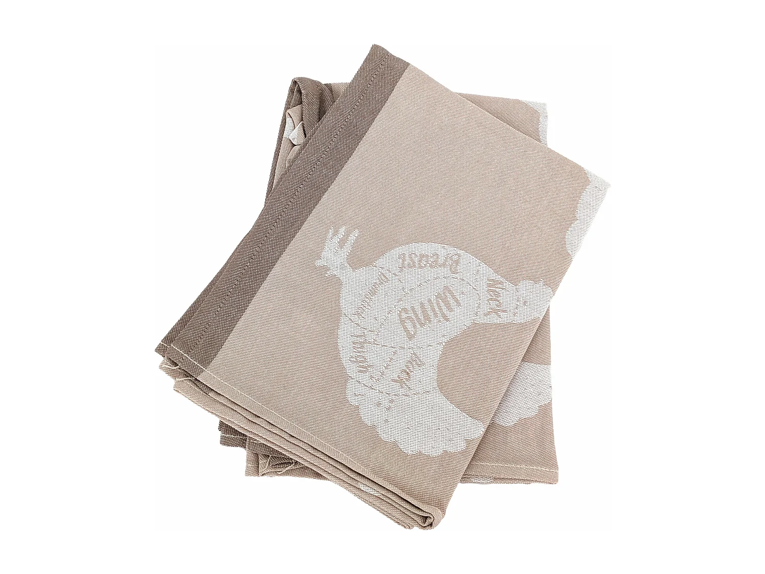 Lot de 2 torchons de cuisine pur coton 50x70 cm GRILLUXE beige