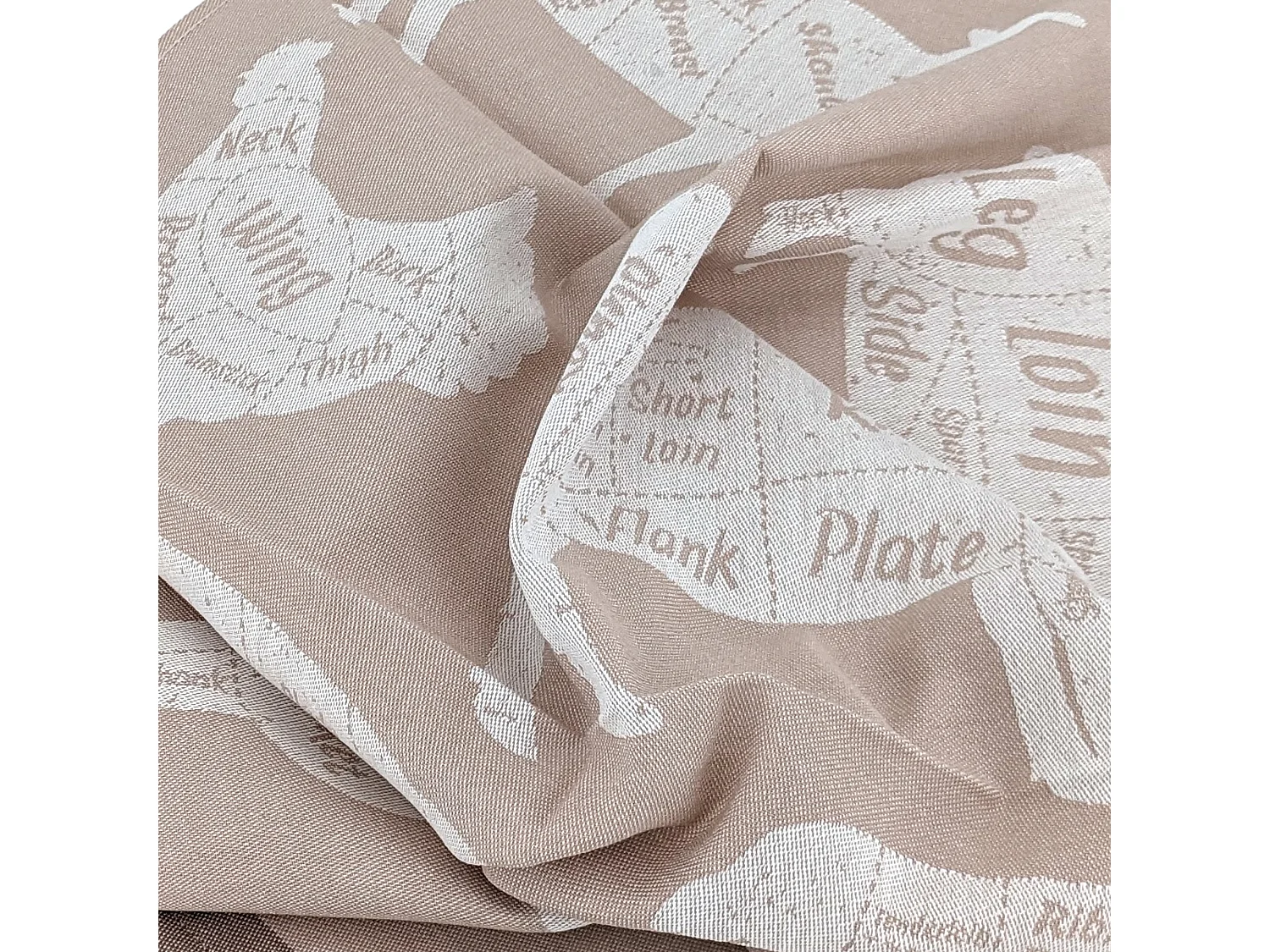 Lot de 2 torchons de cuisine pur coton 50x70 cm GRILLUXE beige