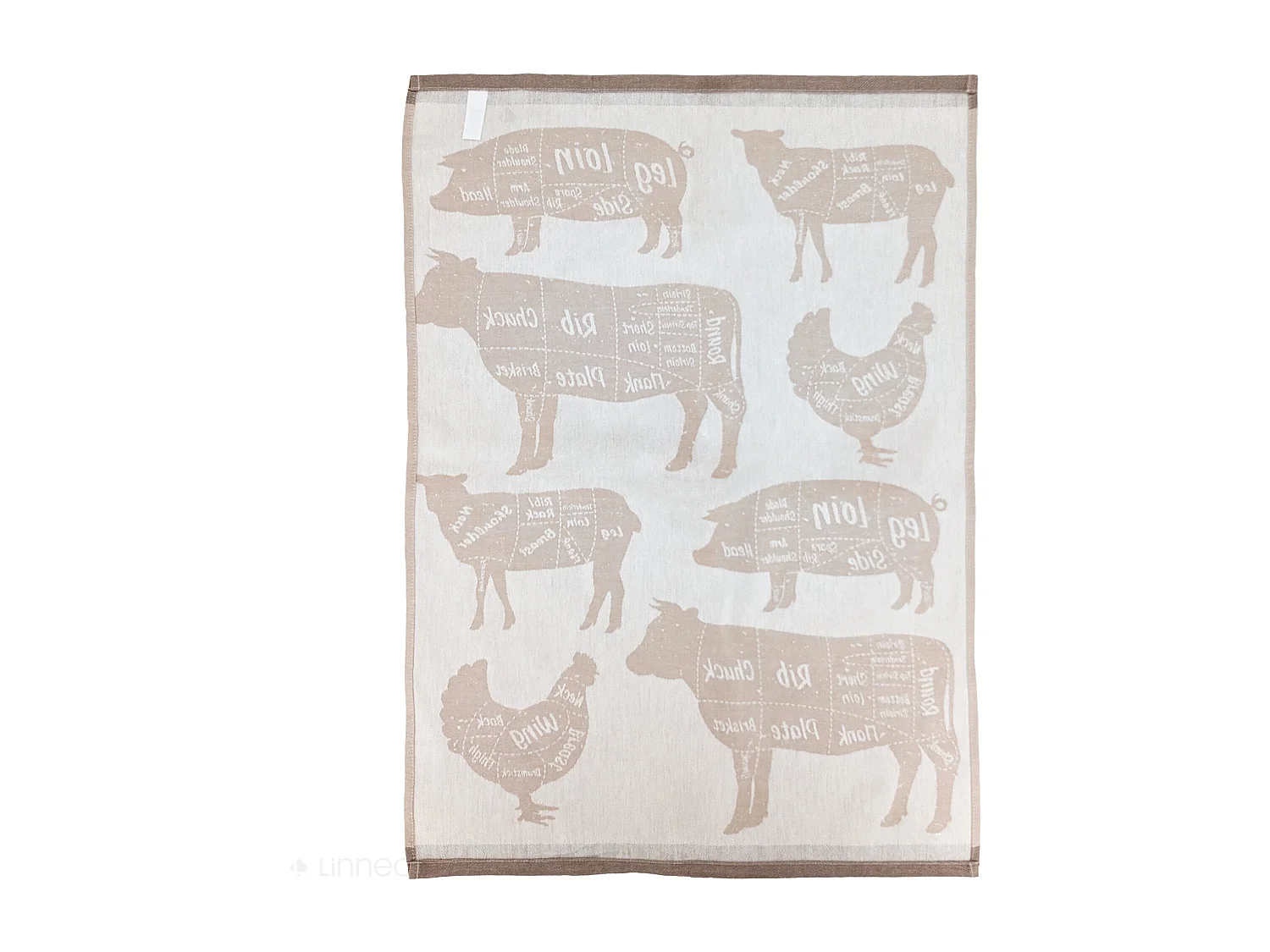 Lot de 2 torchons de cuisine pur coton 50x70 cm GRILLUXE beige