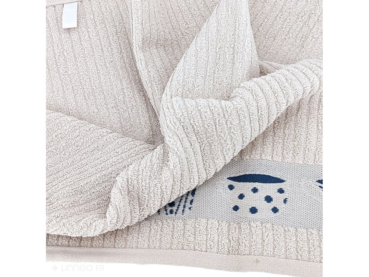 Lot de 2 torchons de cuisine pur coton 50x50 cm DELICARA bleu