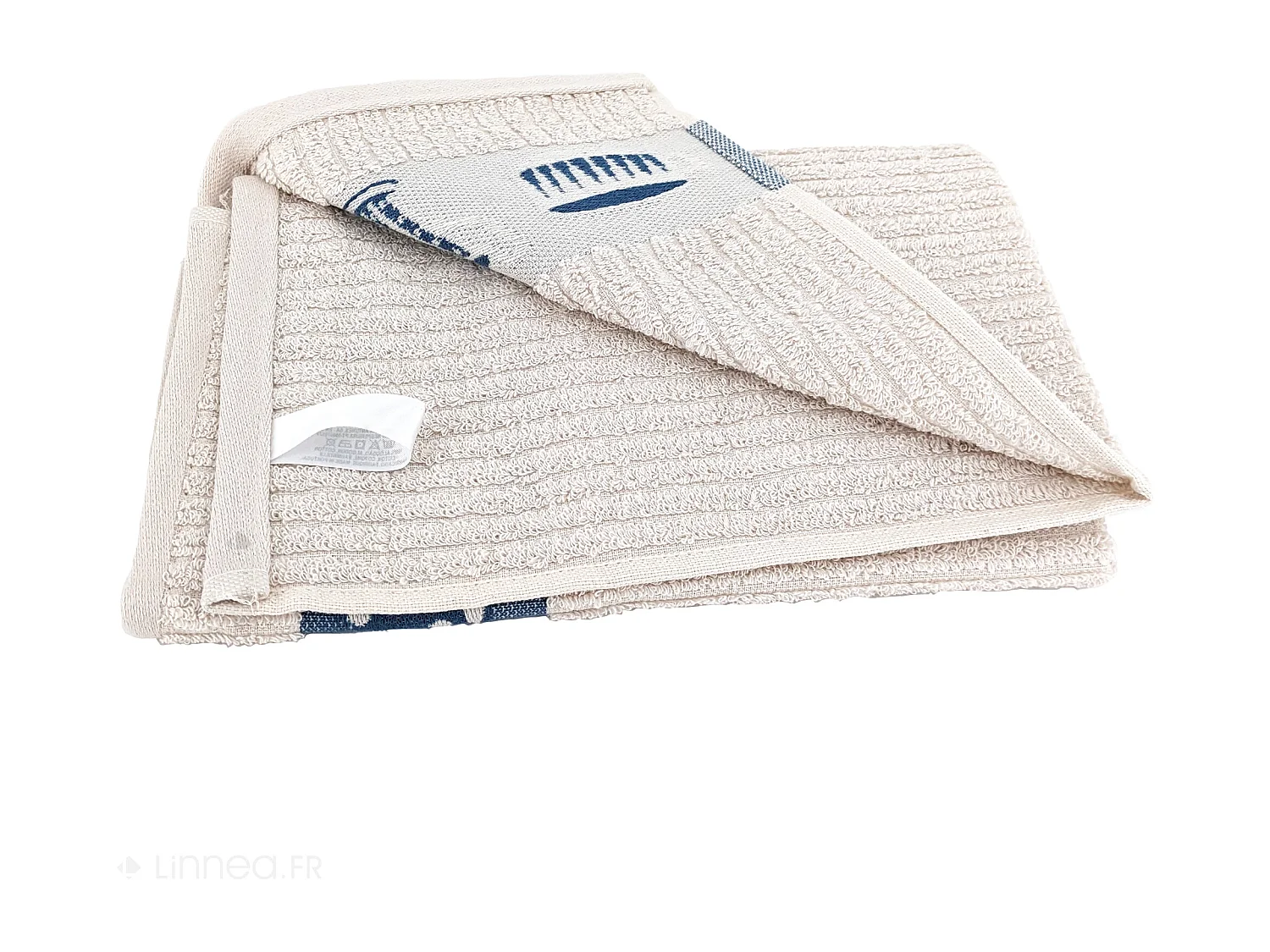 Lot de 2 torchons de cuisine pur coton 50x50 cm DELICARA bleu