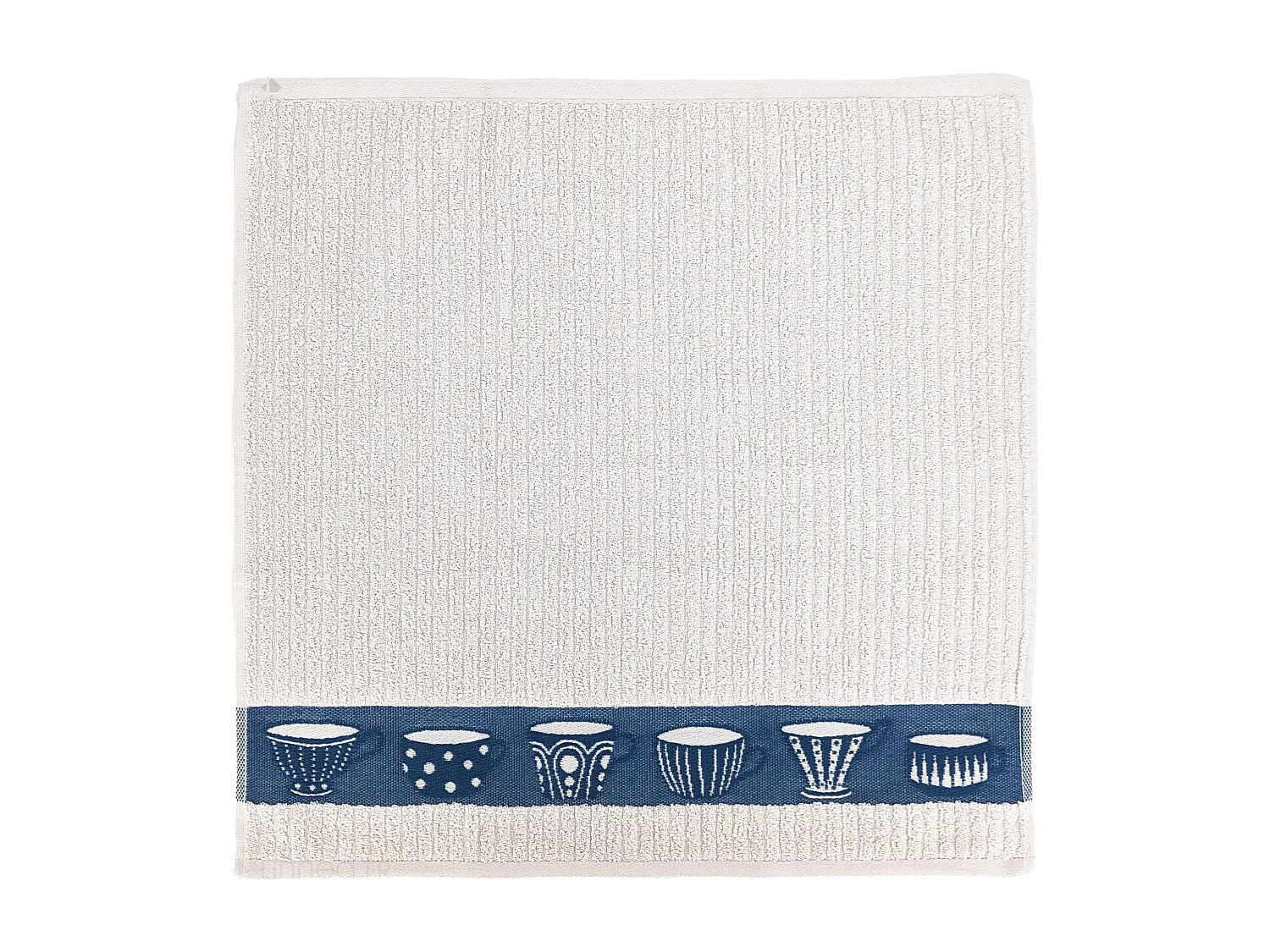 Lot de 2 torchons de cuisine pur coton 50x50 cm DELICARA bleu